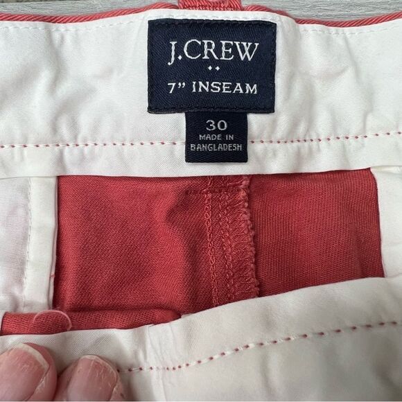J. Crew Factory 7” flex chino shorts in old red size 30 NWOT- flaw - Picture 5 of 10